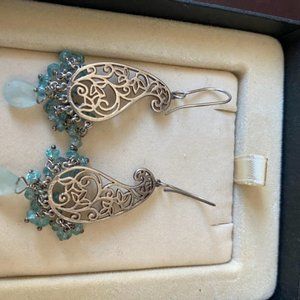 VINTAGE  STERLING  SILVER  EARRING SIGN